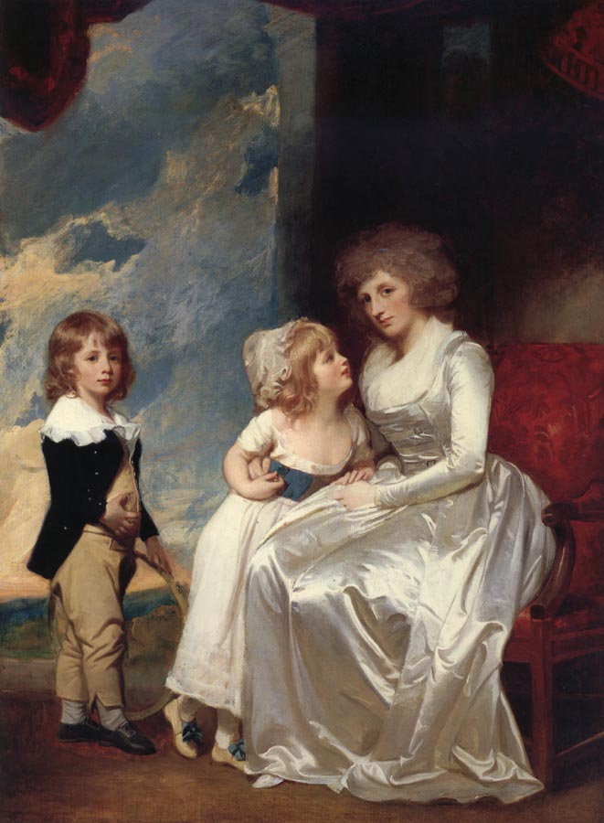 George Romney The Countess of warwick and her children